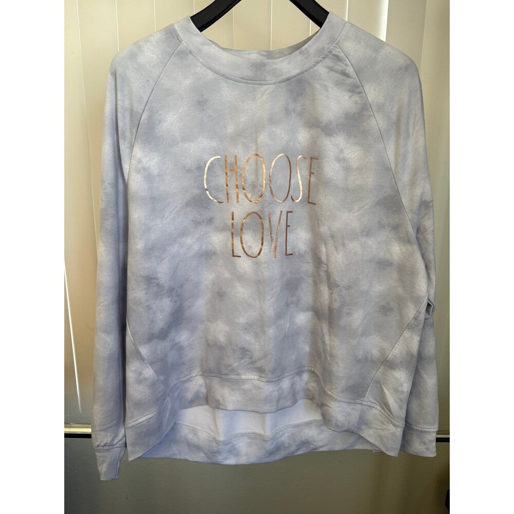 Women’s Rae Dunn  "Choose Love" Crewneck Tie-Dye Sweatshirt Size X-large